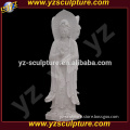 carving large marble standing buddha statue